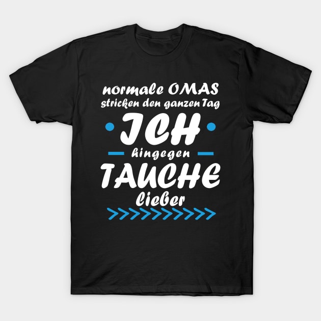 Tauchen Oma Tauchmaske Rente Geschenk T-Shirt by FindYourFavouriteDesign